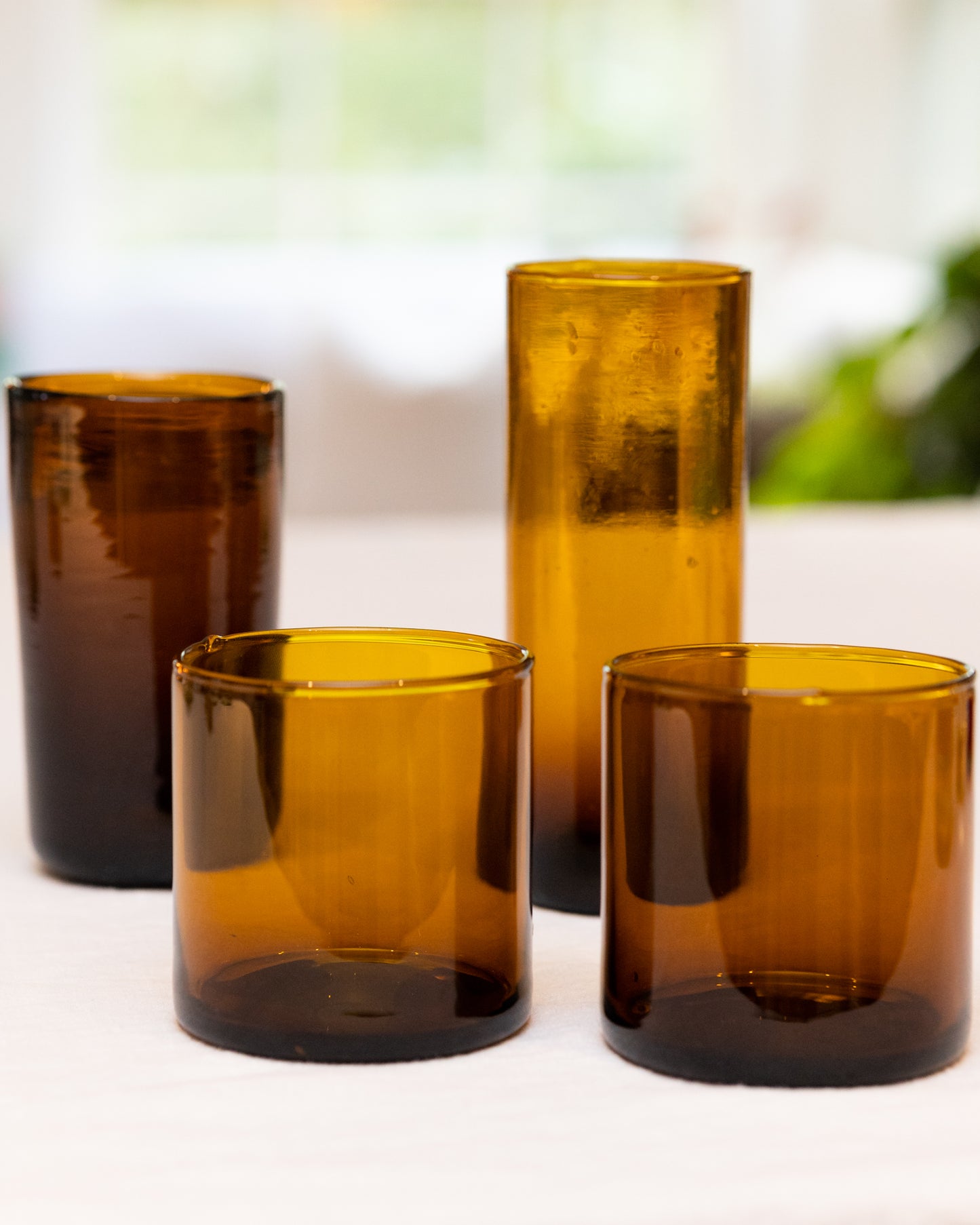 Amber Chunky Tumblers - Set of 4