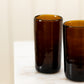 Amber Chunky Tall Glass