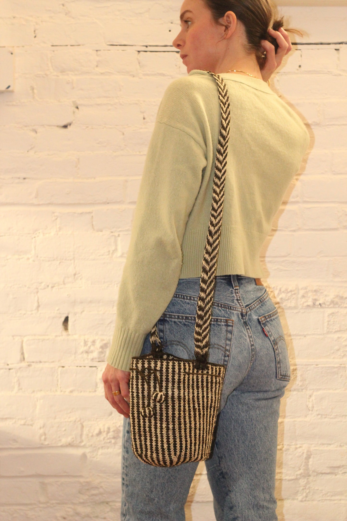 Striped Fique Mochila