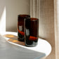 Amber Chunky Tall Glass