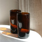 Amber Chunky Tall Glass