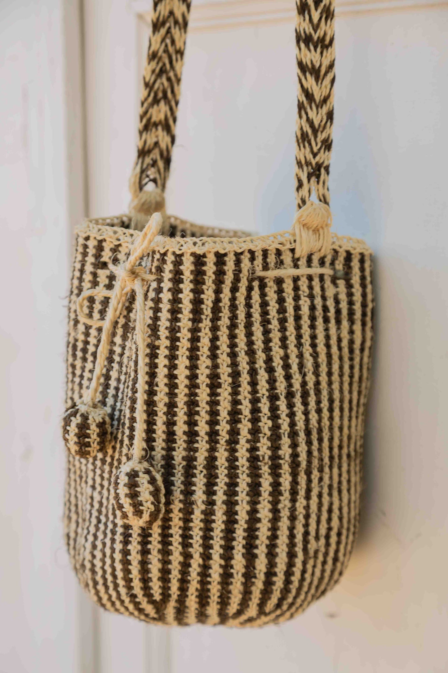 Striped Fique Mochila