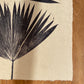 Natural fiber palm print in black, handmade