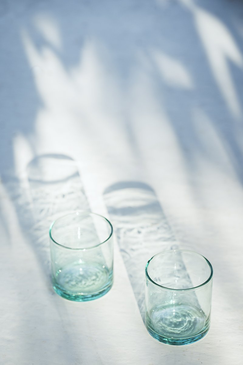 Aqua Short Glasses - Set of 4