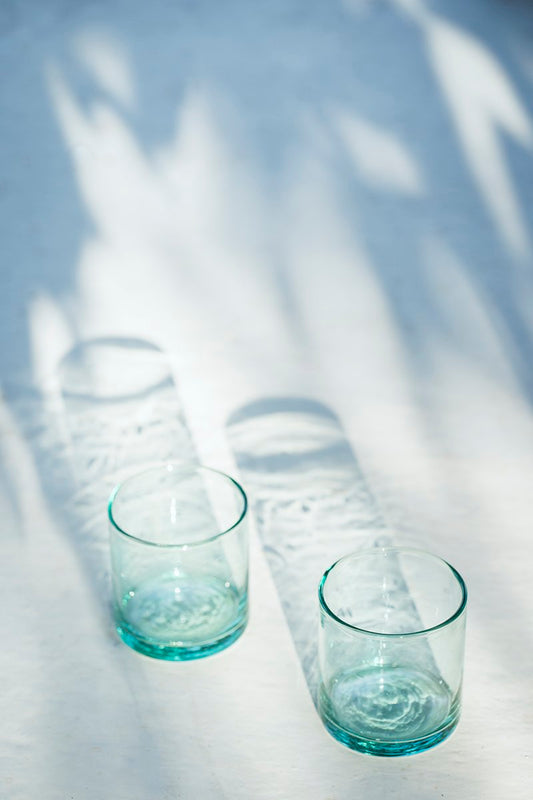 Aqua Short Glasses - Set of 4
