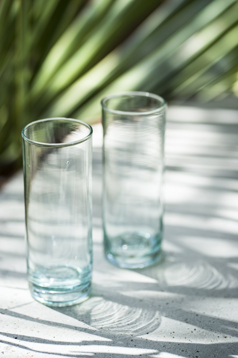 Aqua Tall Glasses - Set of 4