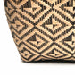 Detail shot of handwoven geometric basket