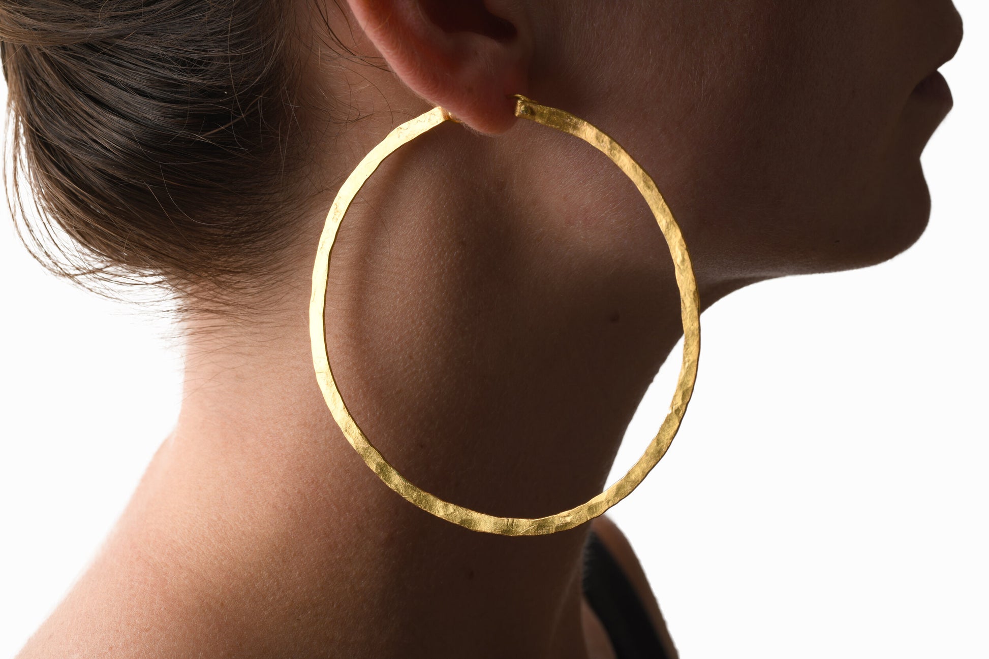 Oversized handmade hoop earrings