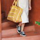Cotton weekender tote handwoven in Colombia